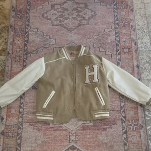 Zara Girl's Tan and Cream Jacket